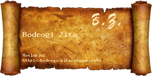 Bodrogi Zita névjegykártya